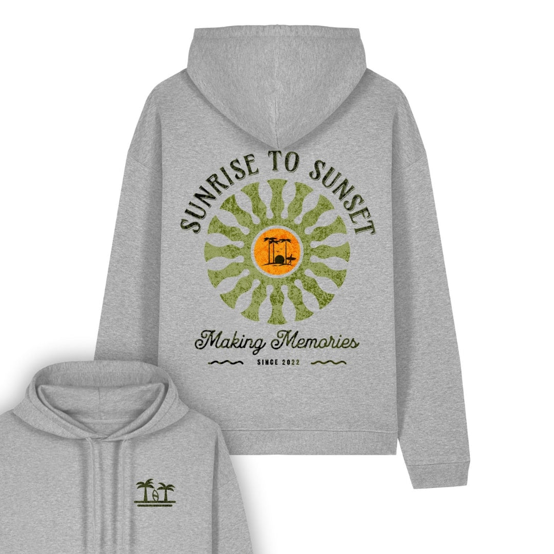 HEATHER GREY "MAKING MEMORIES" ORGANIC HOODIE