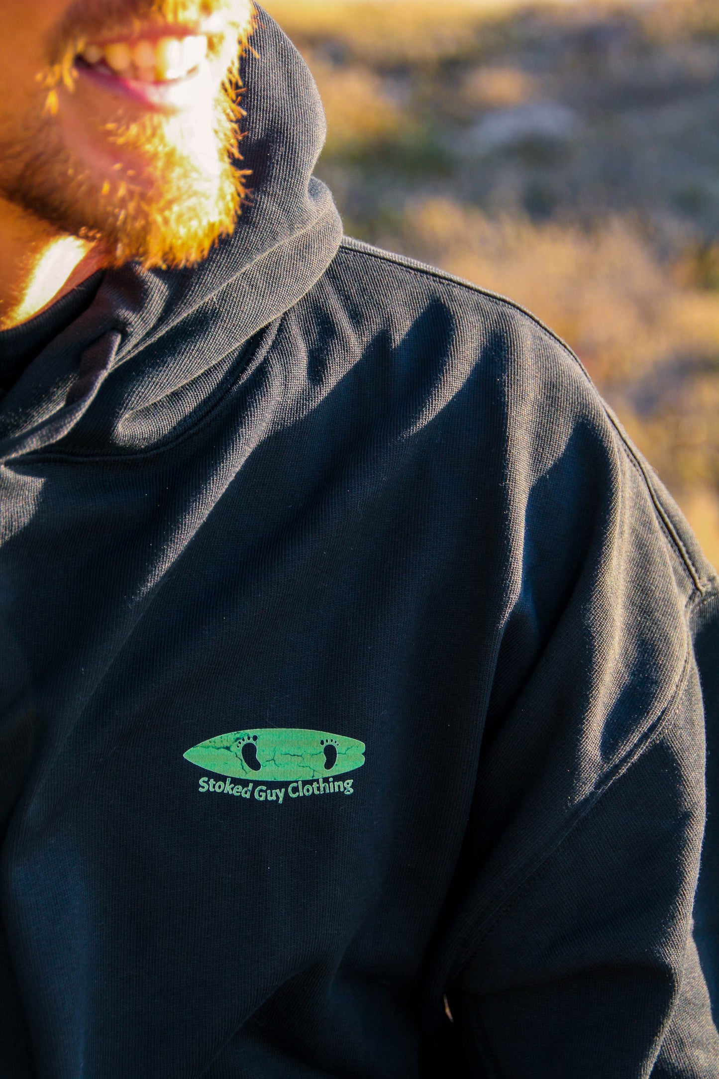 BLACK "STAND FOR" ORGANIC HOODIE
