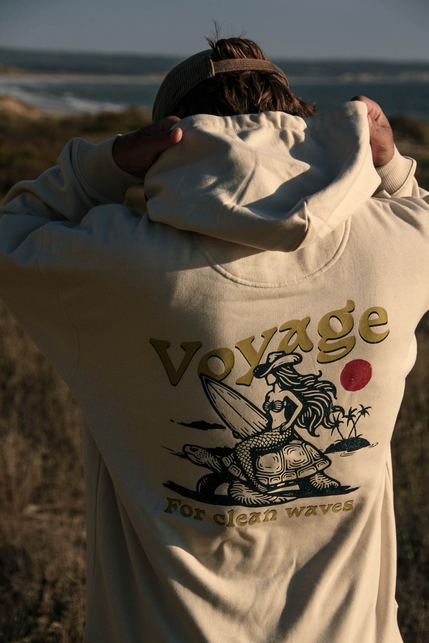 NATURAL RAW "VOYAGE" ORGANIC HOODIE