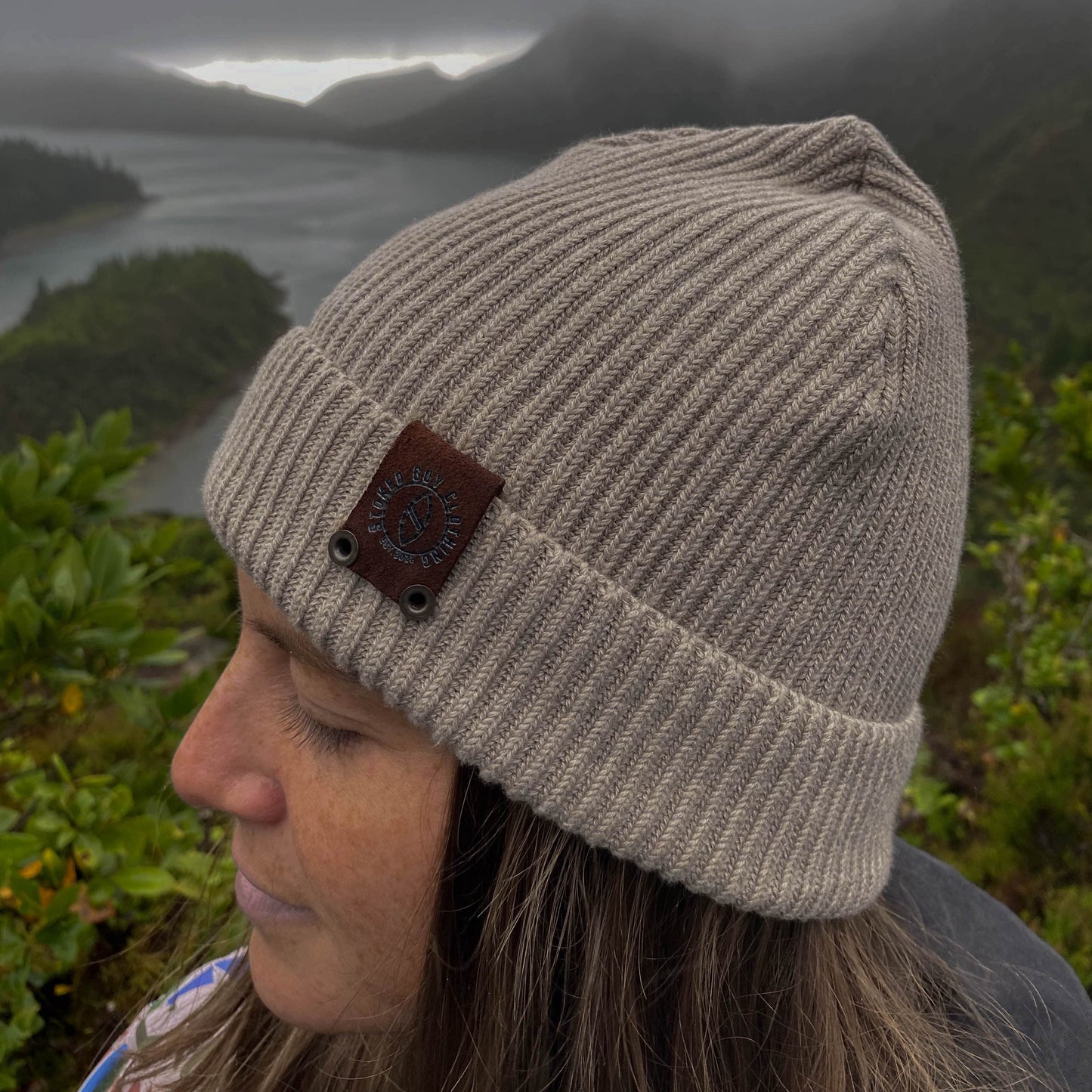 Organic "HEATHER SAND" Beanie
