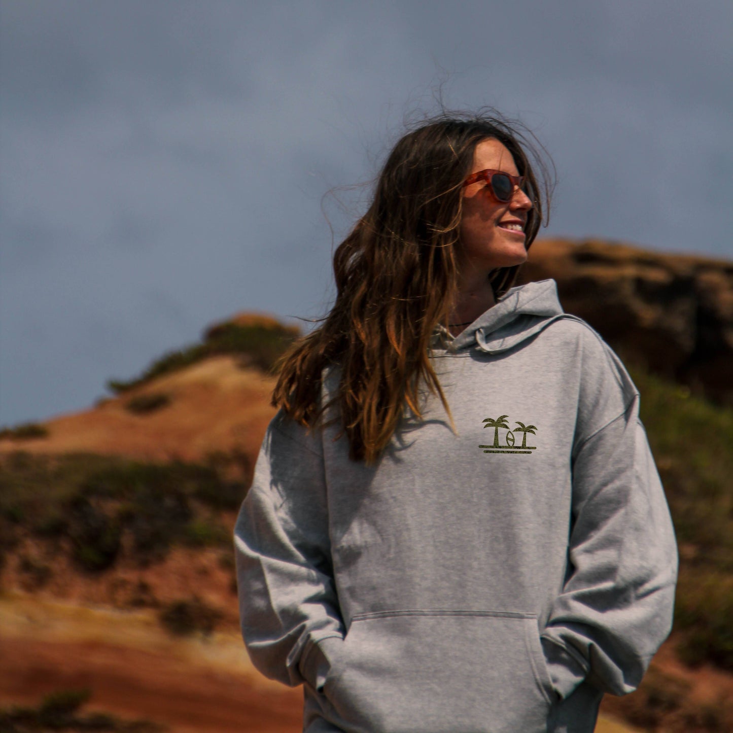 HEATHER GREY "MAKING MEMORIES" ORGANIC HOODIE