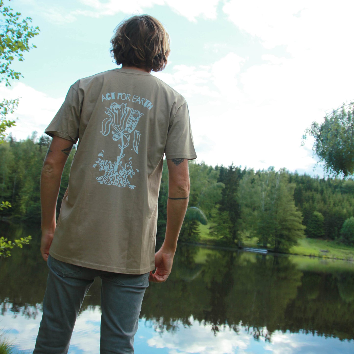 STONE "ACT FOR EARTH" ORGANIC TEE