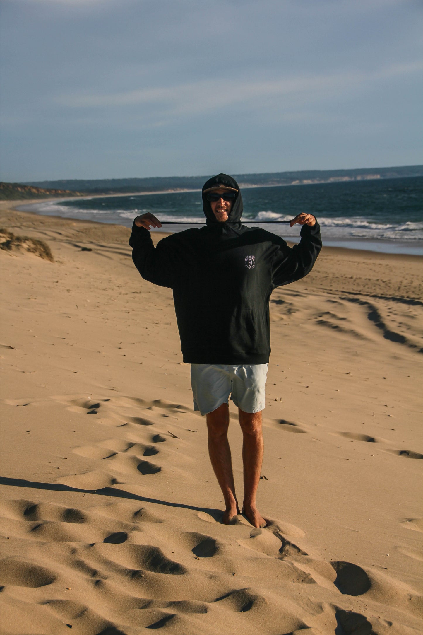 BLACK "VINTAGE" ORGANIC HOODIE