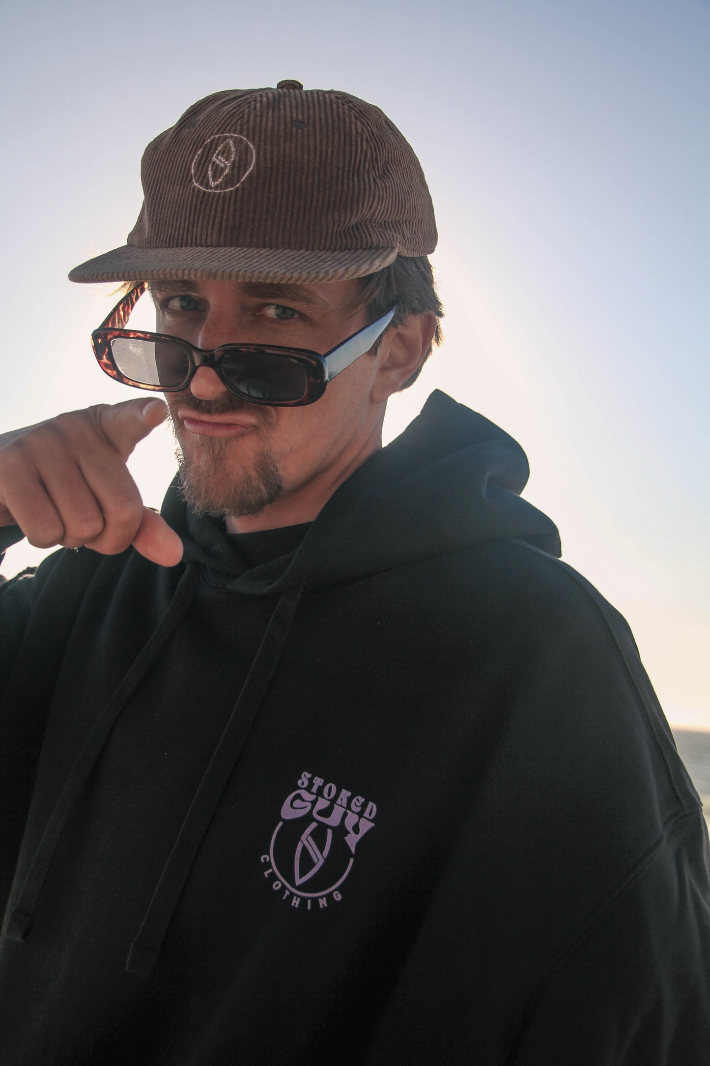 BLACK "VINTAGE" ORGANIC HOODIE