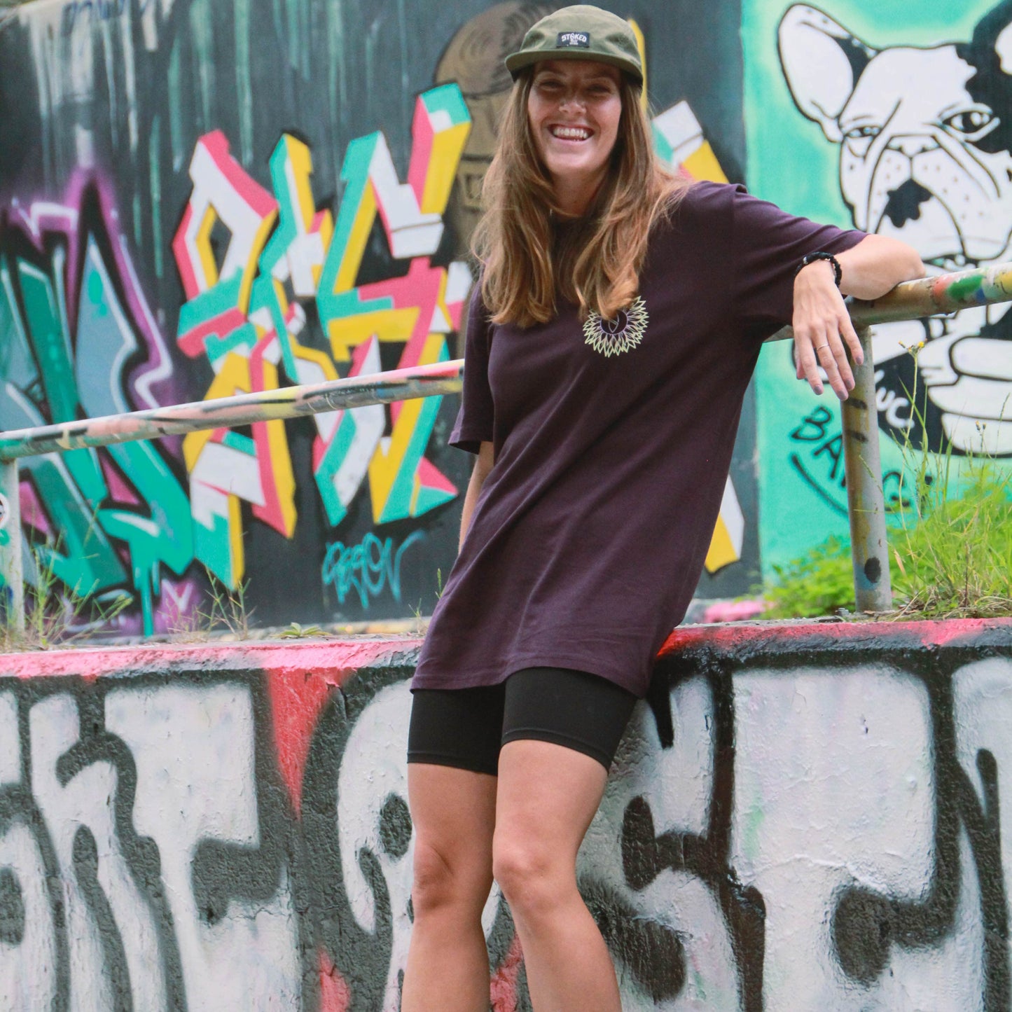 RED BROWN "WE ARE ALL CONNECTED" ORGANIC TEE
