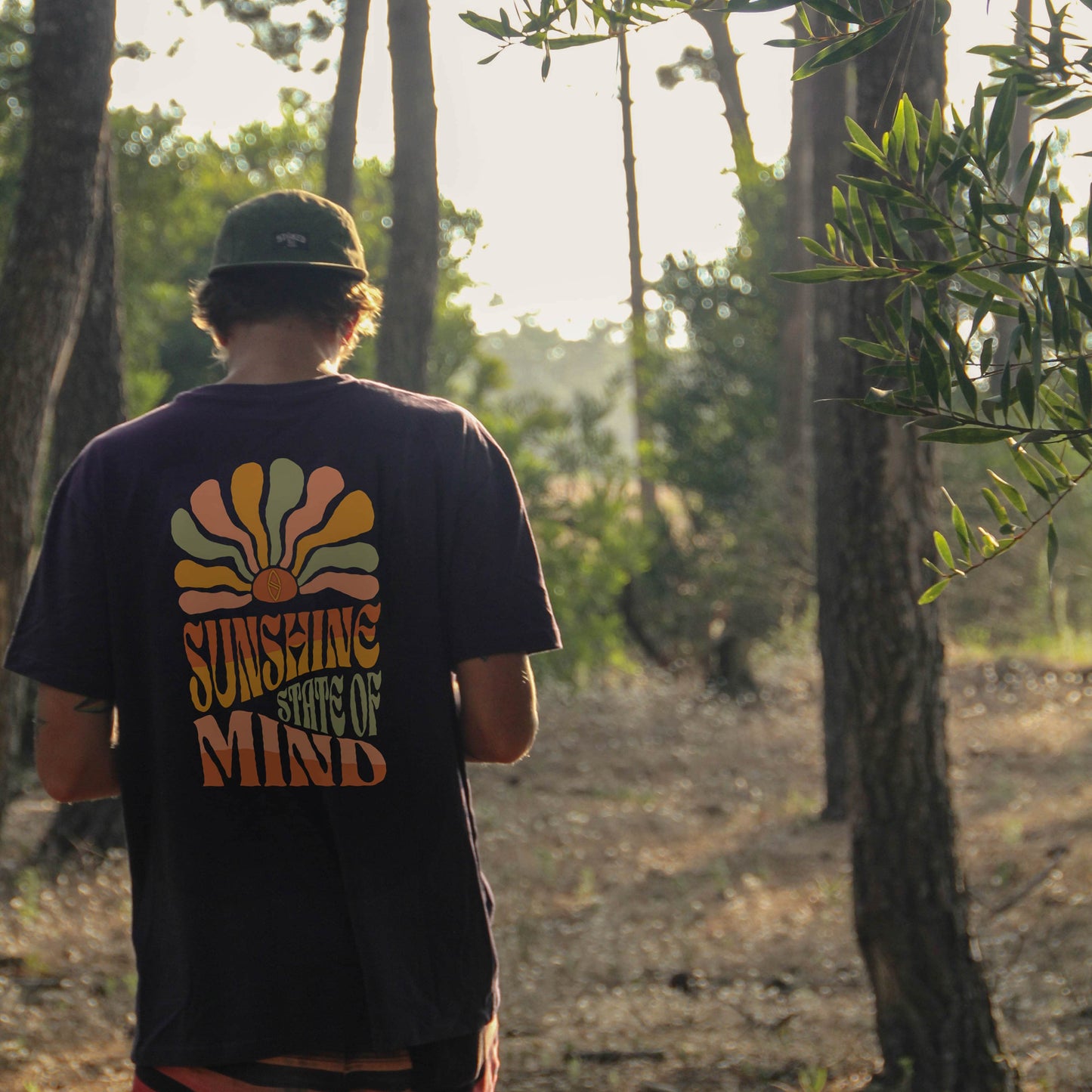 RED BROWN "STATE OF MIND" ORGANIC TEE