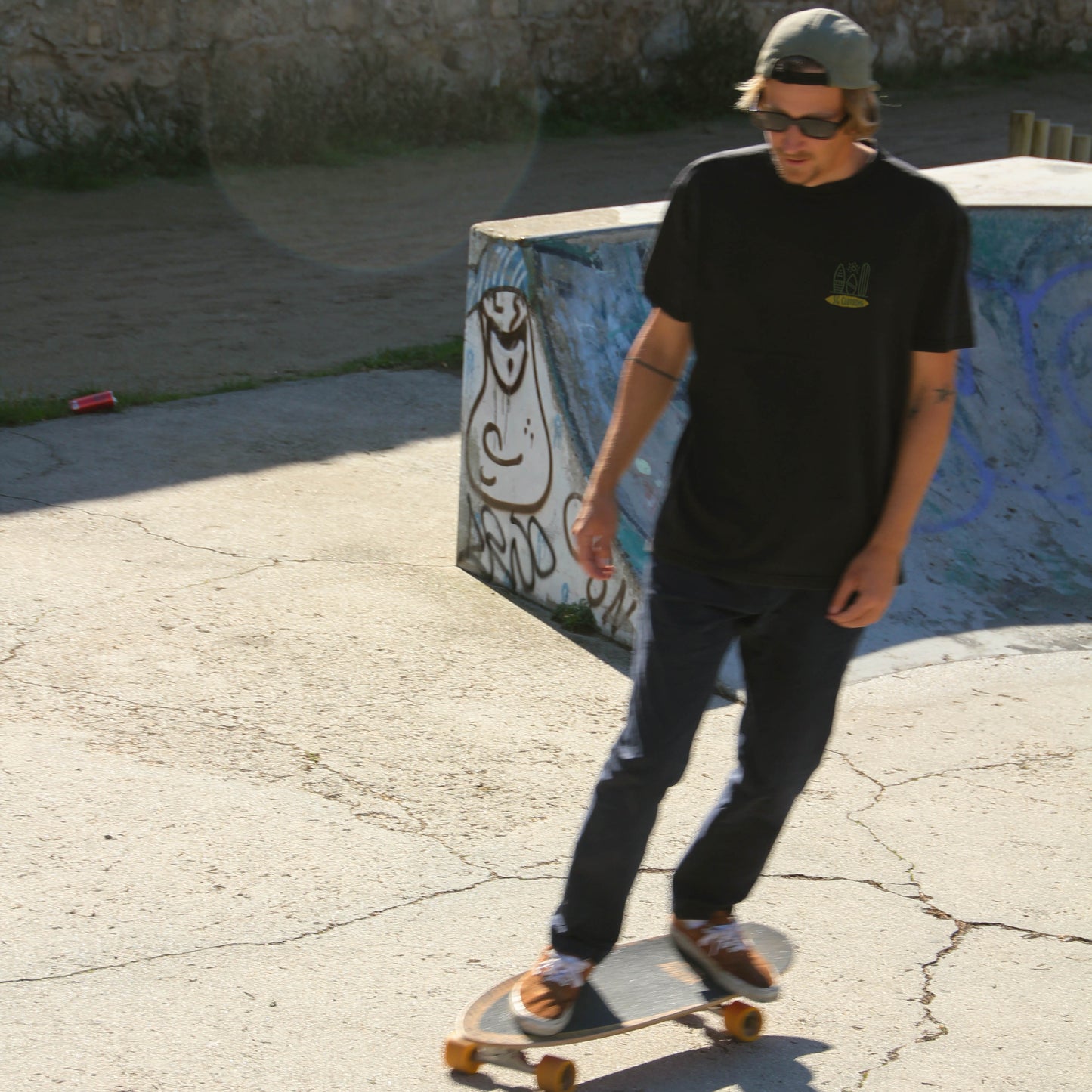 BLACK "SHAPES" ORGANIC TEE