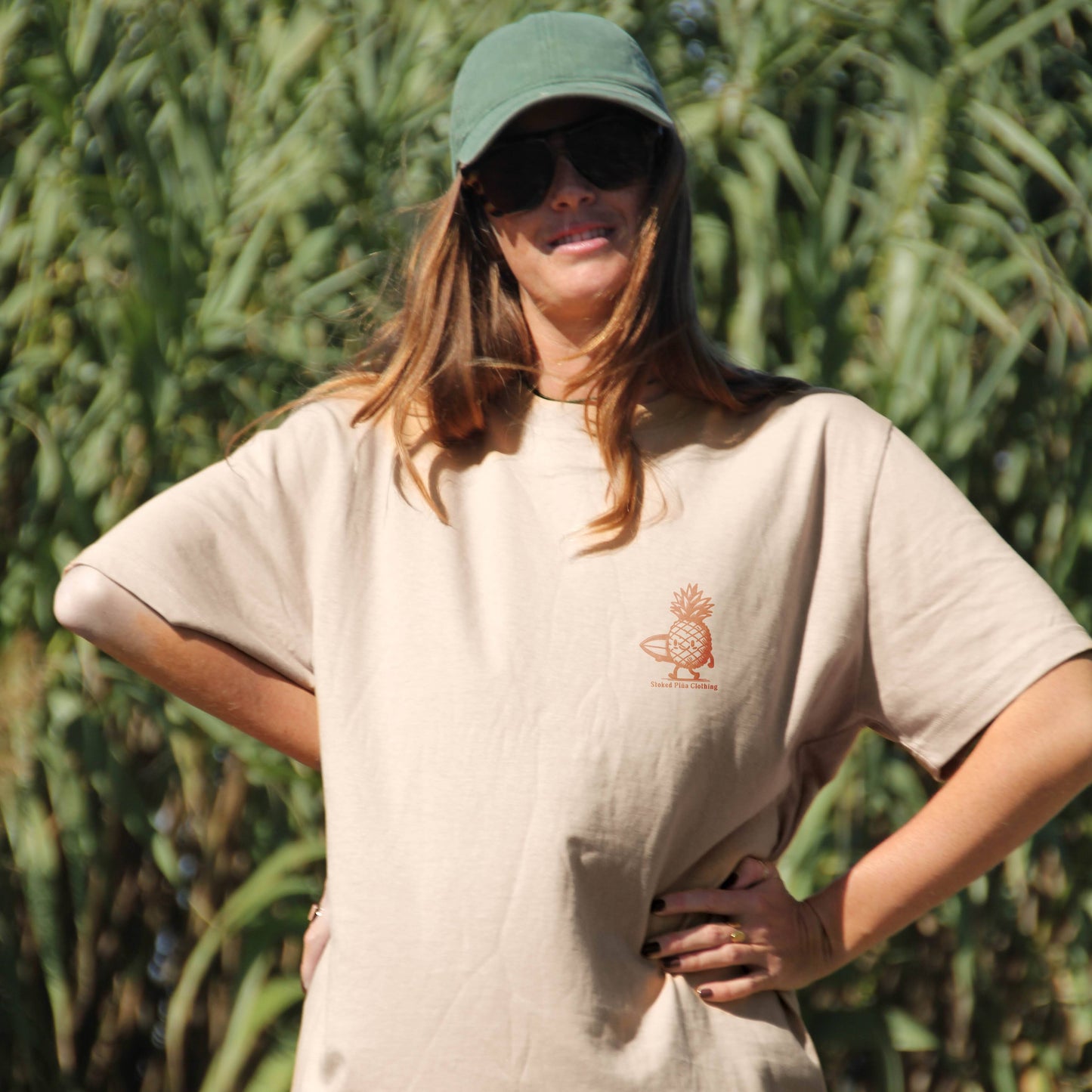 NATURAL RAW "STOKED PIÑA" ORGANIC TEE