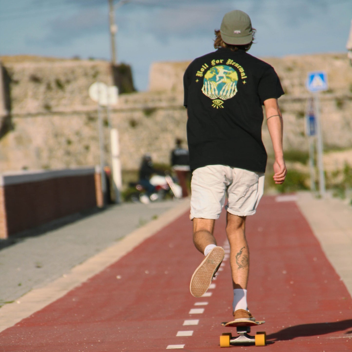 Black "Roll For Renewal" Organic Tee