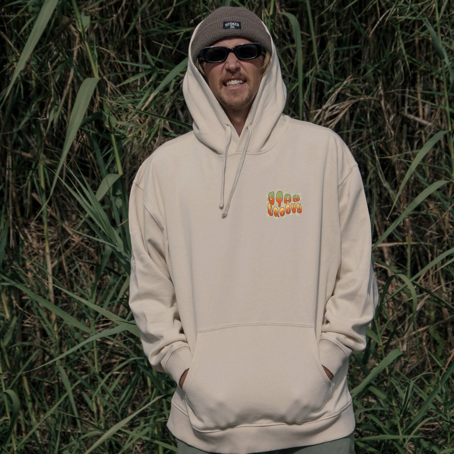 NATURAL RAW "STAY GROOVY" ORGANIC HOODIE