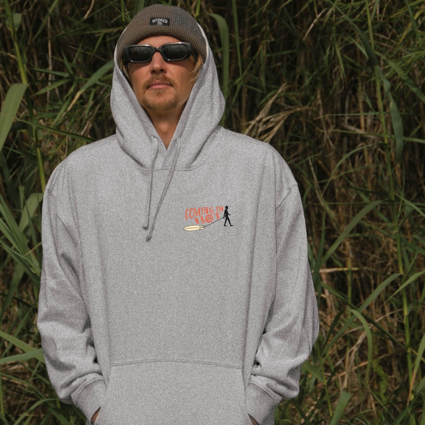 Heather Grey "Kook Soup" Organic Hoodie
