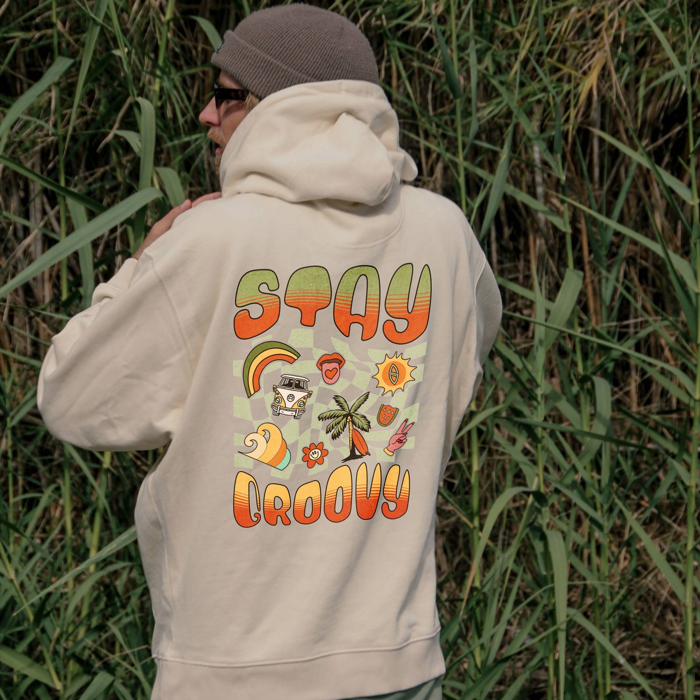 NATURAL RAW "STAY GROOVY" ORGANIC HOODIE