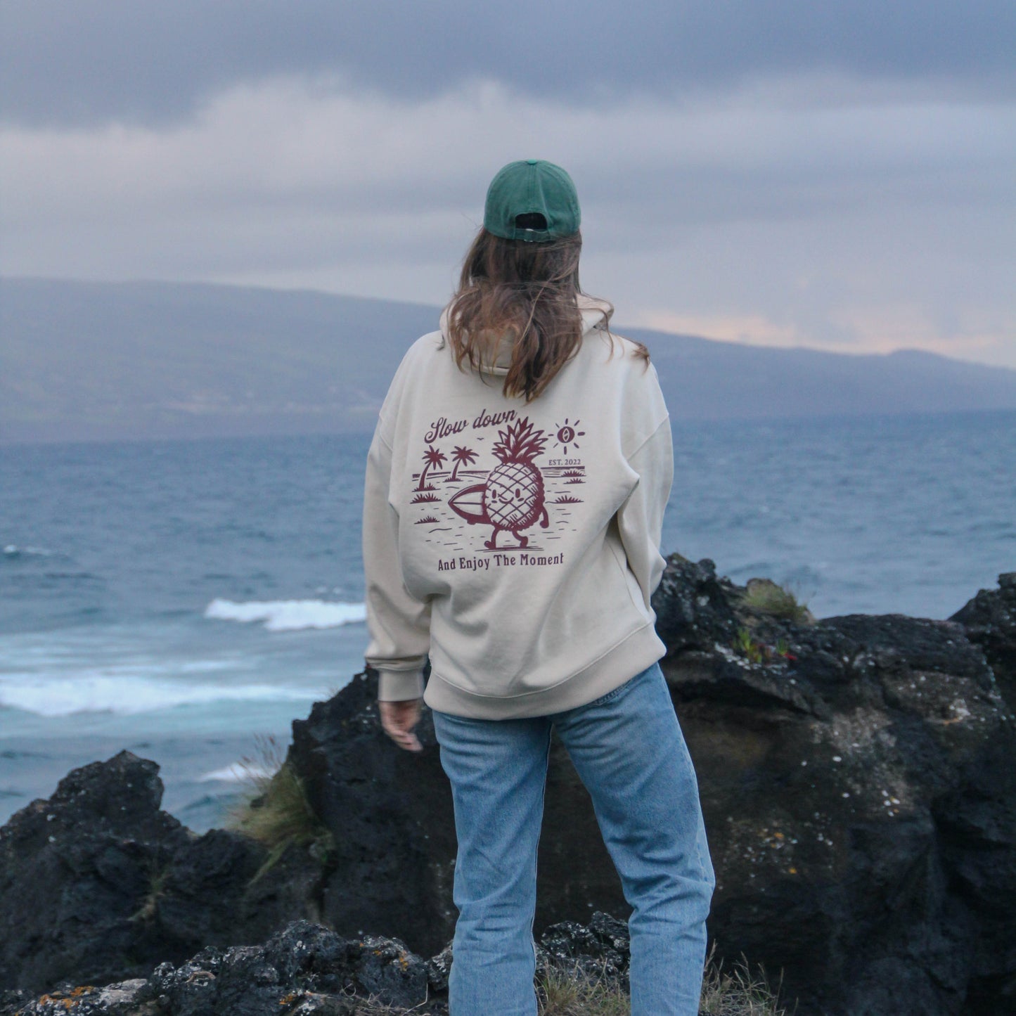 NATURAL RAW "STOKED PIÑA" ORGANIC HOODIE