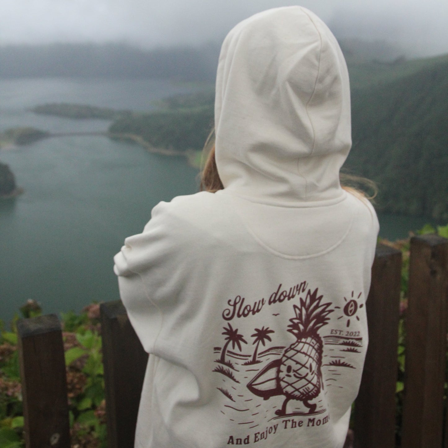 NATURAL RAW "STOKED PIÑA" ORGANIC HOODIE