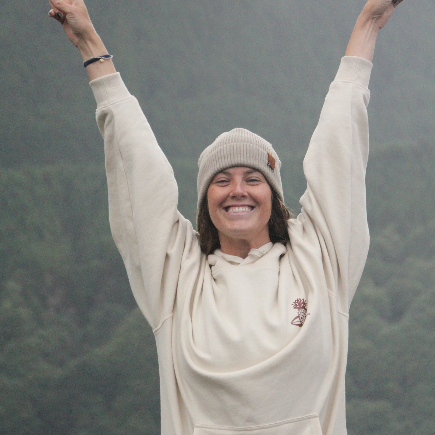 NATURAL RAW "STOKED PIÑA" ORGANIC HOODIE