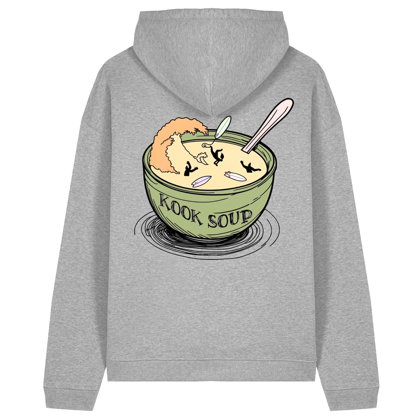 Heather Grey "Kook Soup" Organic Hoodie