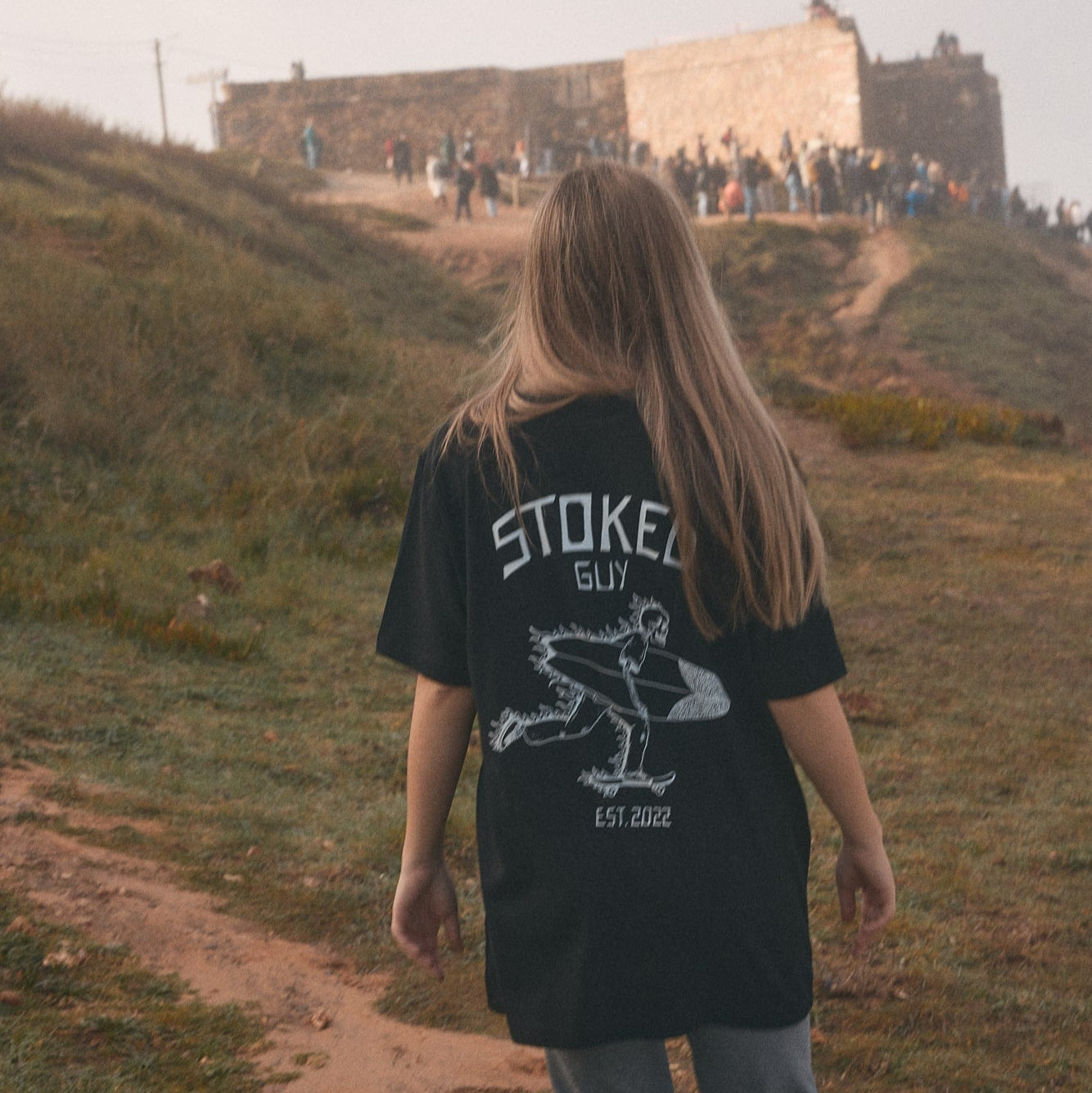 Black "Stoked Guy Original" Organic Tee