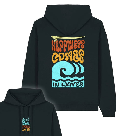Black "Happiness" Organic Hoodie