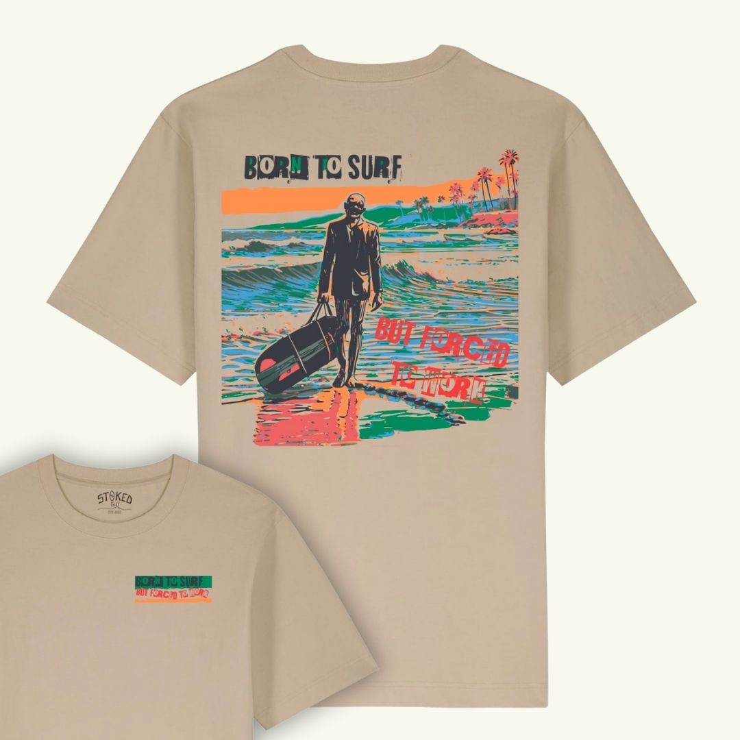 Organic "BORN TO SURF" Tee