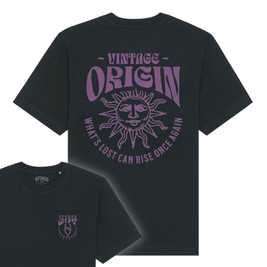 BLACK "VINTAGE" ORGANIC TEE