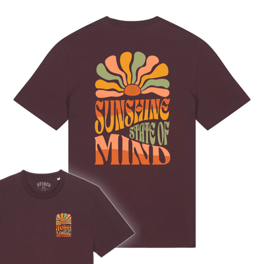 RED BROWN "STATE OF MIND" ORGANIC TEE