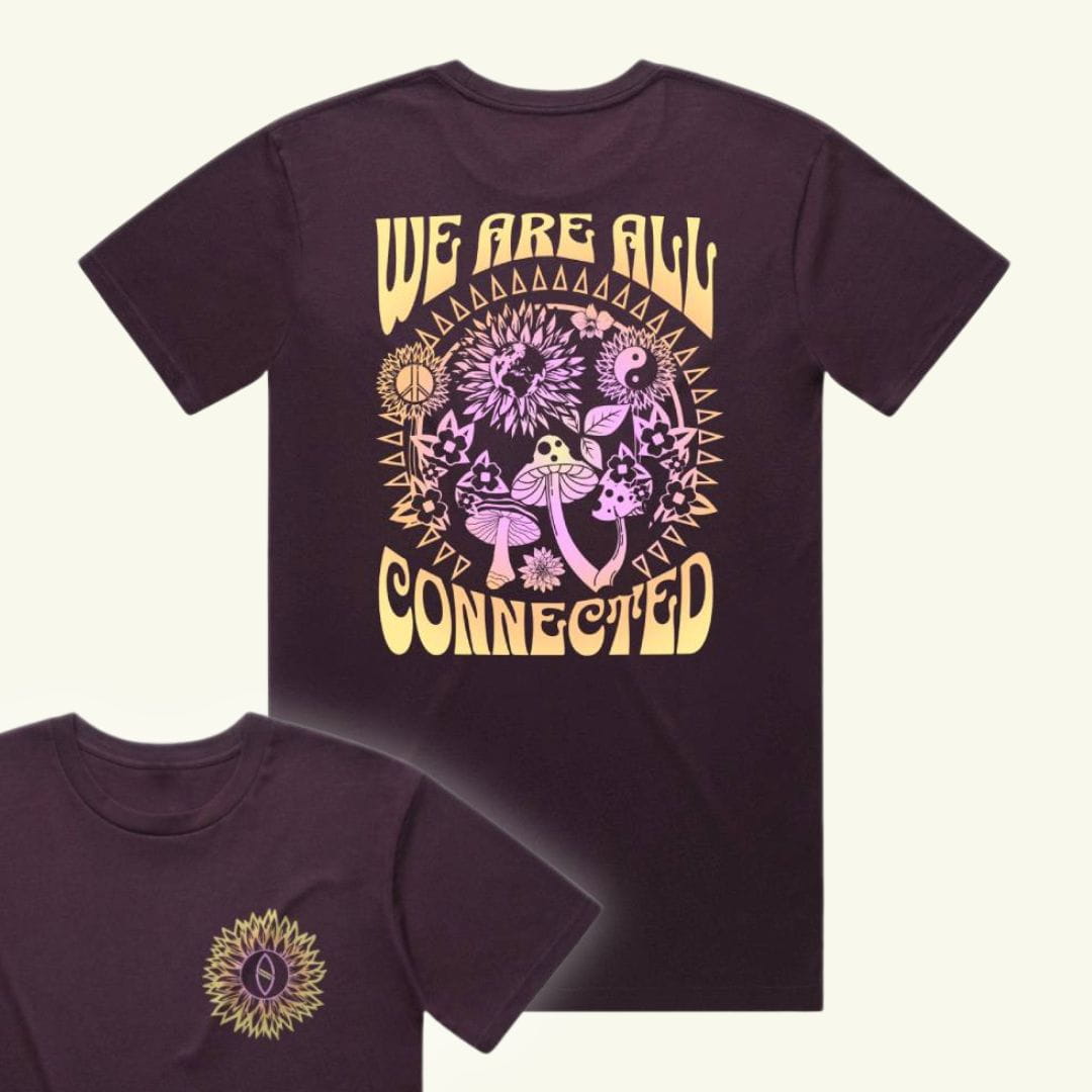 PLUM "WE ARE ALL CONNECTED" TEE