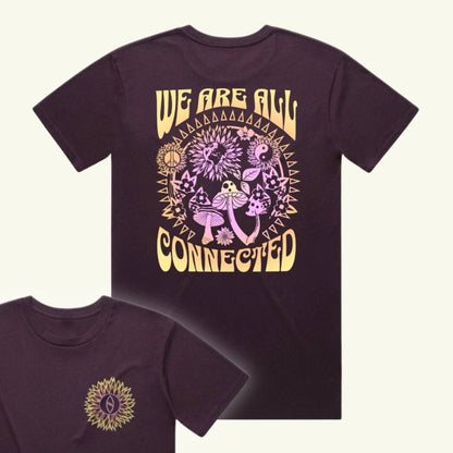 PLUM "WE ARE ALL CONNECTED" TEE