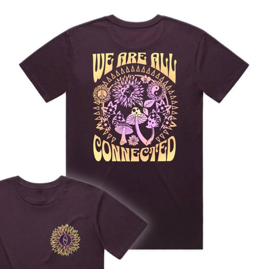 Plum "We Are All Connected" Tee