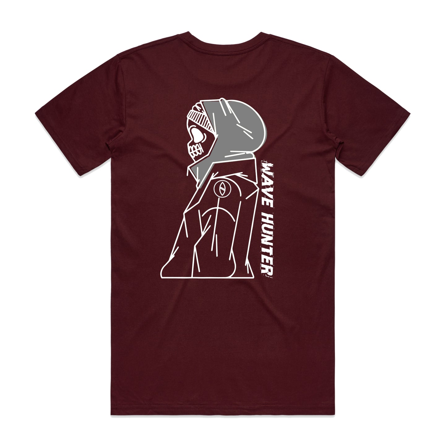 Burgundy "Wave Hunter" Tee