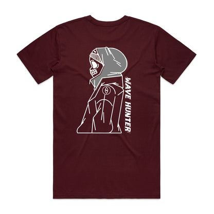 Burgundy "Wave Hunter" Tee