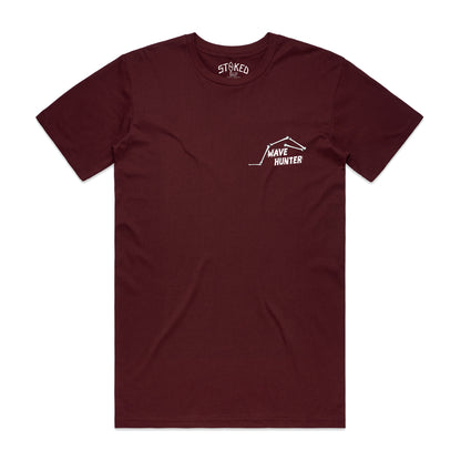 Burgundy "Wave Hunter" Tee