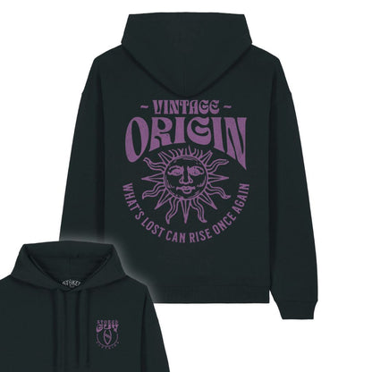BLACK "VINTAGE" ORGANIC HOODIE