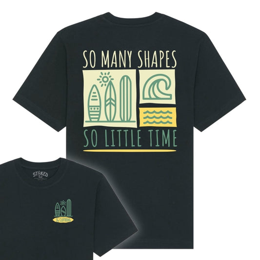 Black "Shapes" Organic Tee