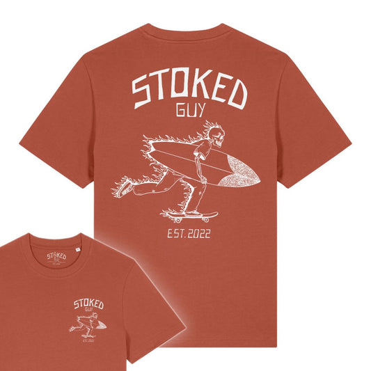 HERITAGE BROWN "STOKED GUY ORIGINAL" ORGANIC TEE