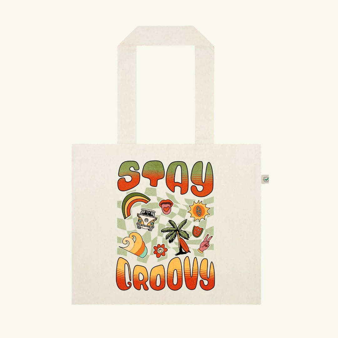 Organic "STAY GROOVY" Shopping Bag