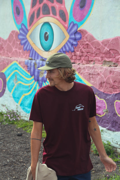 Burgundy "Wave Hunter" Tee