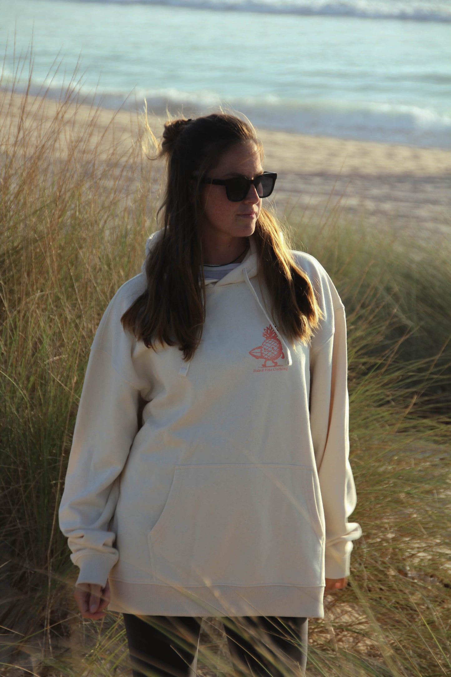 Natural Raw "Stoked Piña" Organic Hoodie