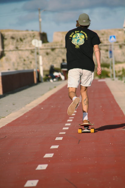 Black "Roll For Renewal" Organic Tee