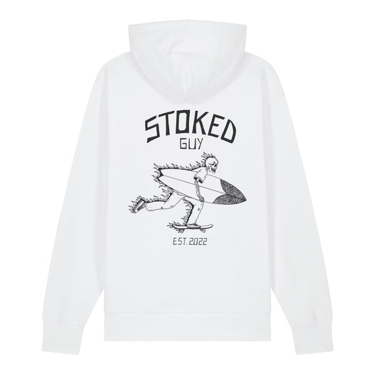 White "Stoked Guy Original" Hoodie