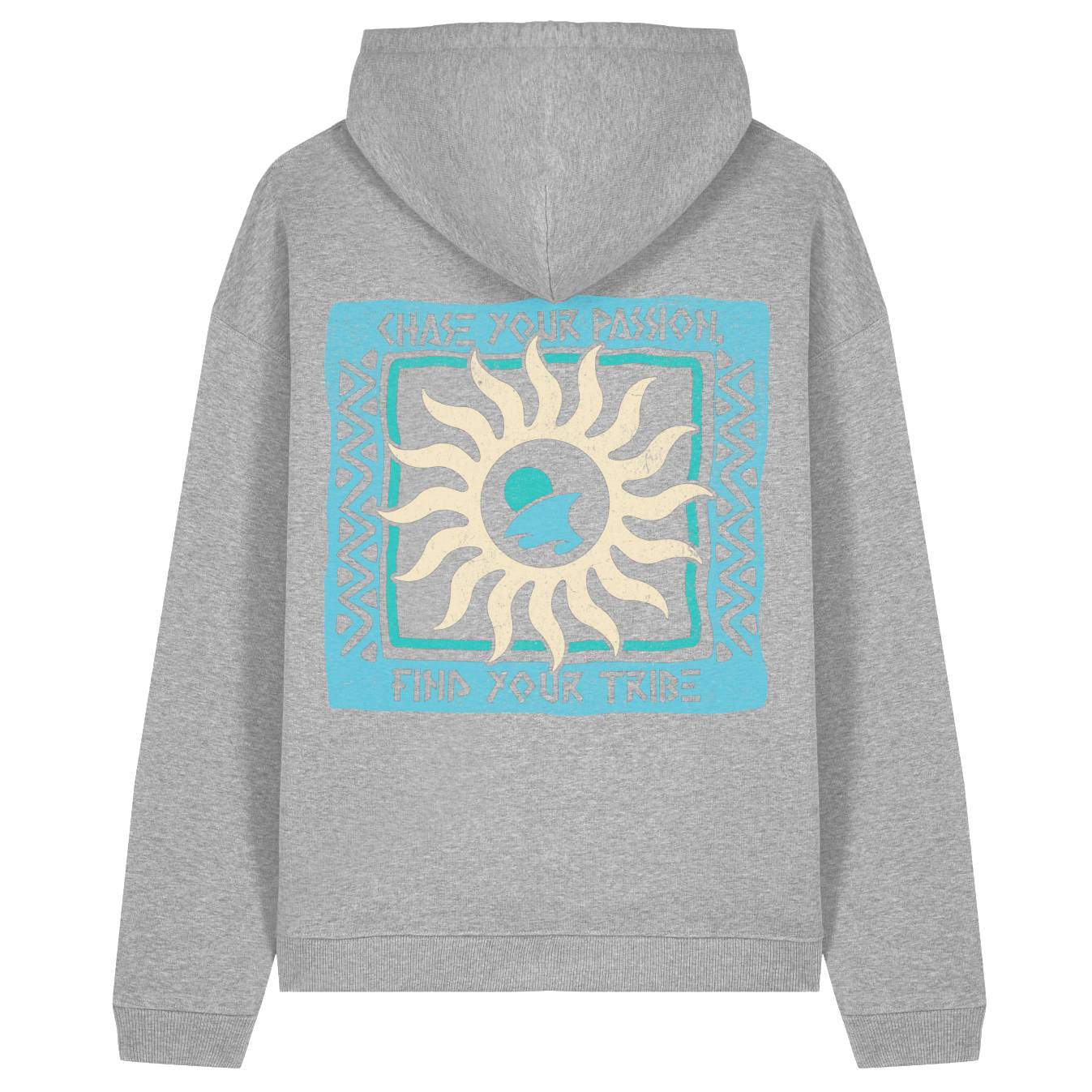 Heather Grey "Tribe" Organic Hoodie