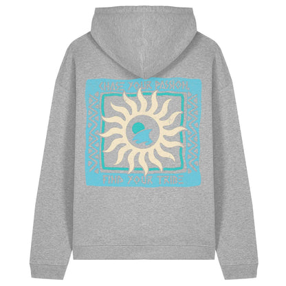 Heather Grey "Tribe" Organic Hoodie