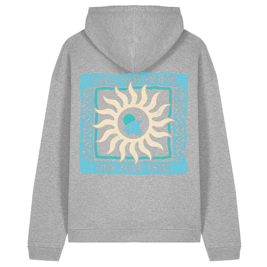 Heather Grey "Tribe" Organic Hoodie