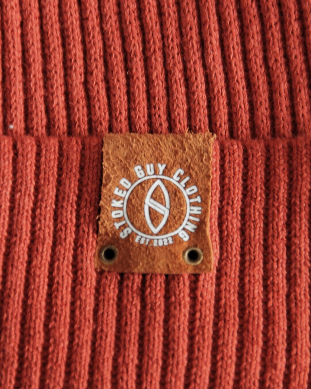 Organic "EARTHY RED" Slouch Beanie