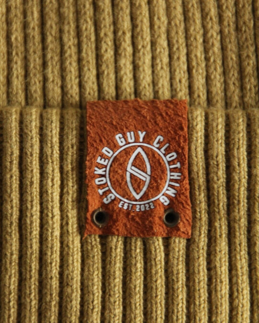 Organic "FADED OLIVE" Slouch Beanie