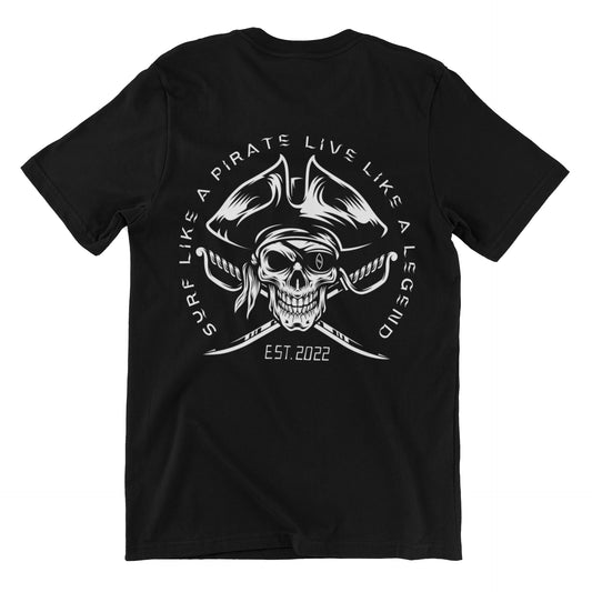 stoked guy clothing t shirt mock up black Rotten Captain tee back