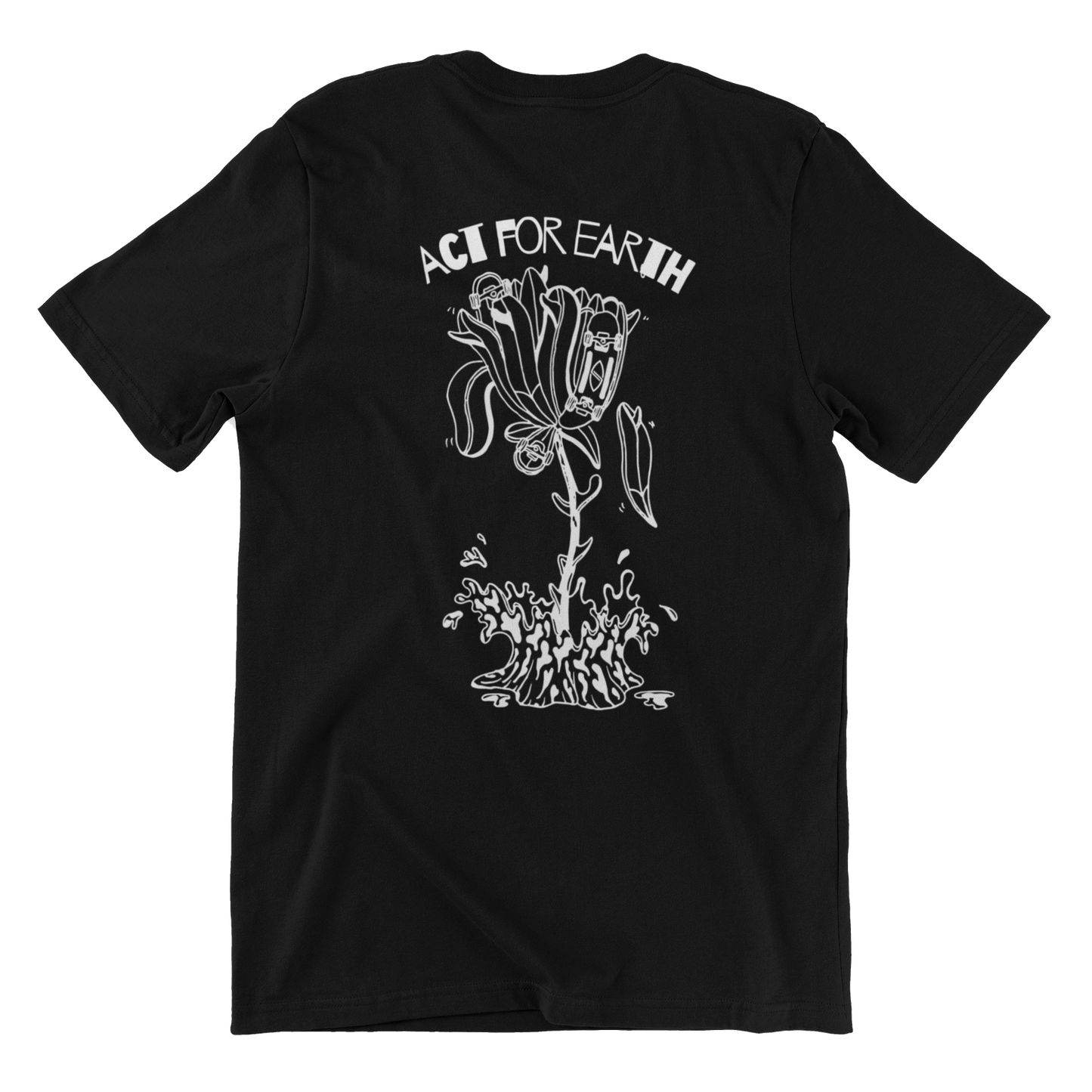 Black "Act For Earth" Tee