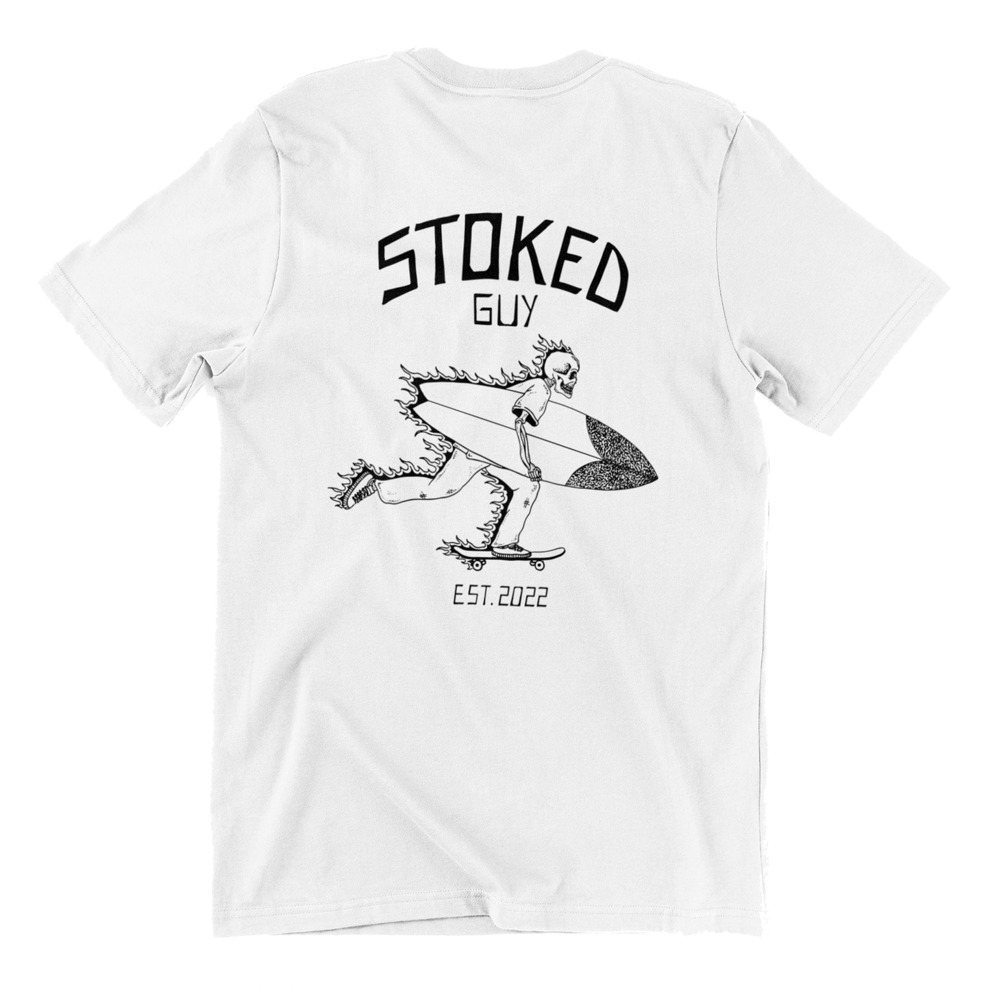 White "Stoked Guy Original" Tee