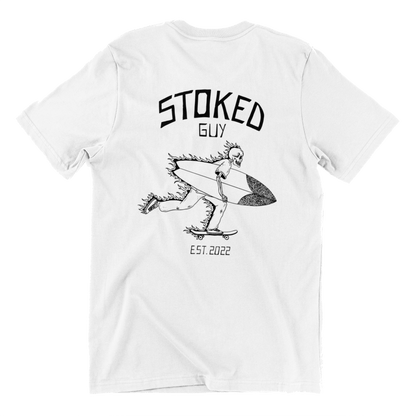 White "Stoked Guy Original" Tee