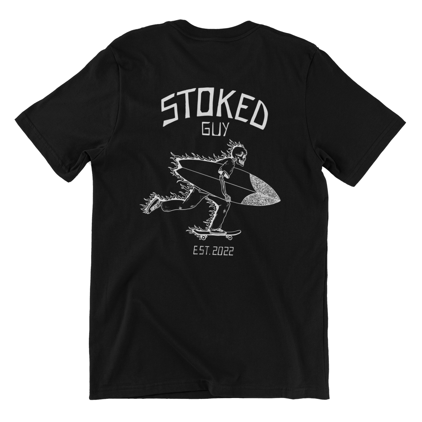 Stoked Guy Surf Skate Clothing Wear Back Design