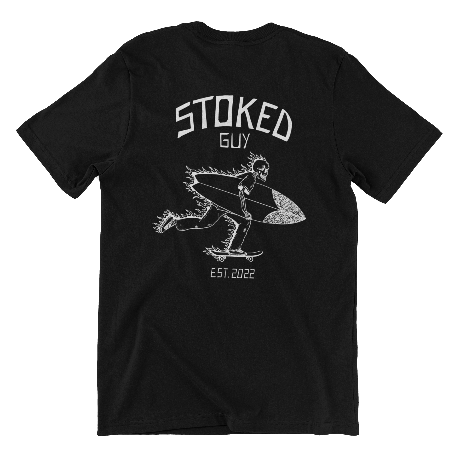 Stoked Guy Surf Skate Clothing Wear Back Design